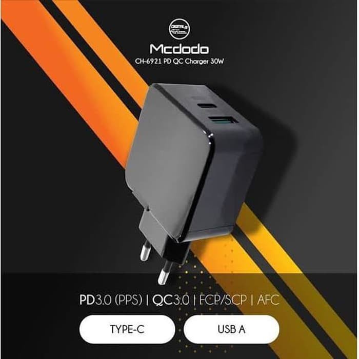 Mcdodo Wall Charger CH6920 Dual USB Fast Charging 30W PD3.0 + QC3.0 Ori