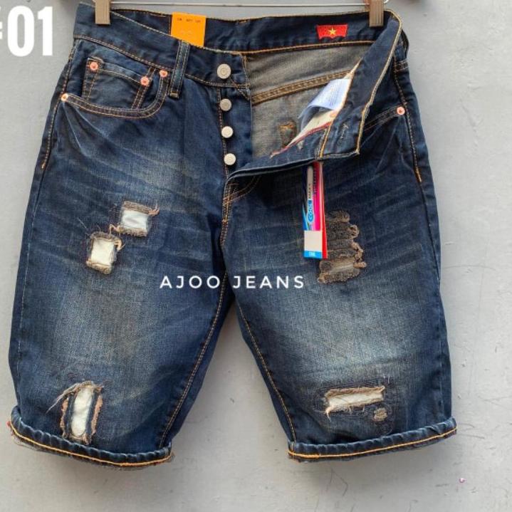 ➥ Celana Pendek Import Pria 501 Sobek Fashion Made In Vietnam 🇻🇳 BestSeller ☪