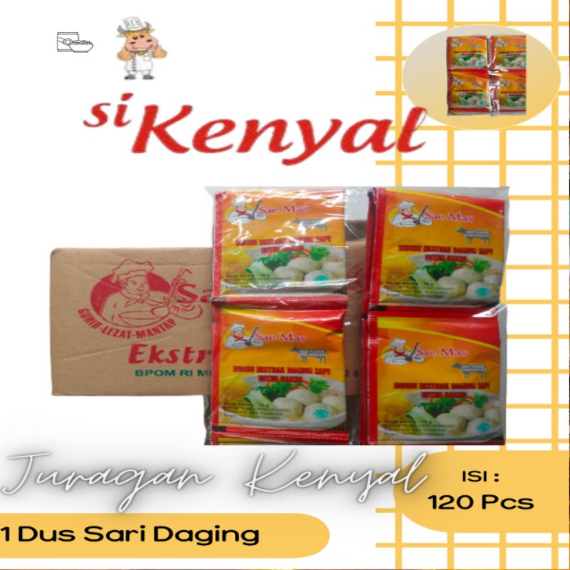 

Sae Mas Bumbu Ekstra Daging Sapi Khusus Bakso Perasa Daging Sapi 10 Gram 1 Dus