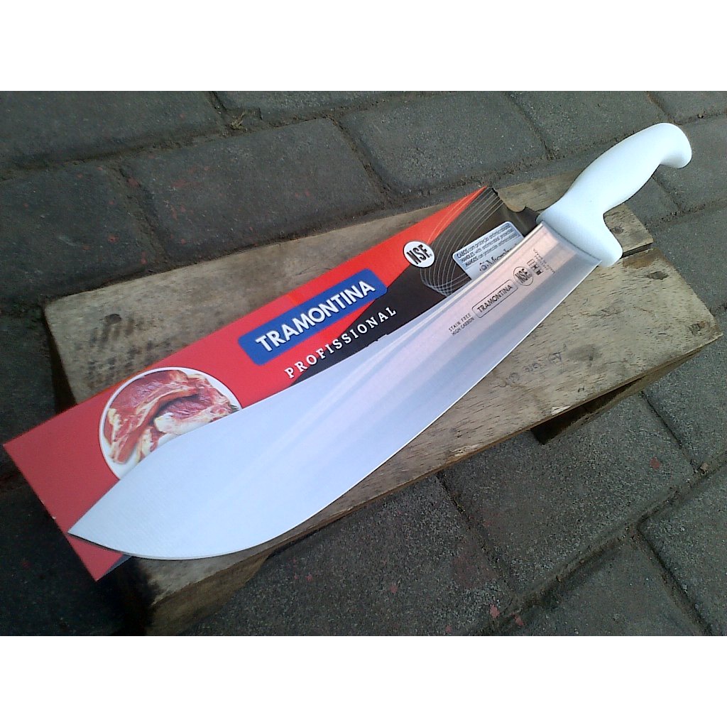 ORIGINAL BRASIL Pisau dapur tramontina bullnose 12" inchi toko potong / sembelih hewan sapi kambing 