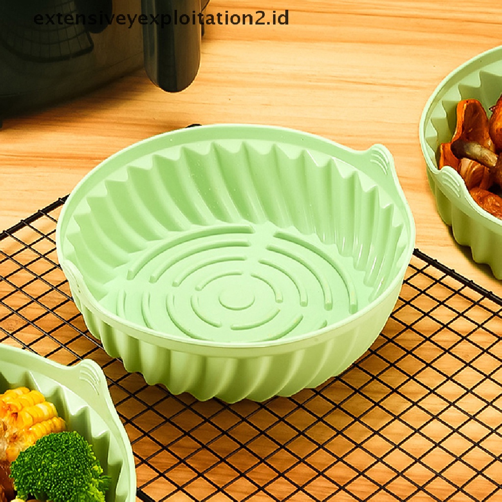 {NEW} 1pc 19/22CM Putaran Replacemen Air Fryers Oven Baking Tray Keranjang Panci Silikon.