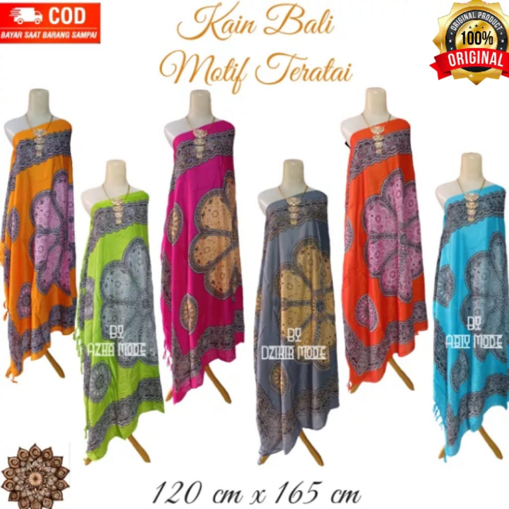 Kain Pantai Kain Bali Pantai - Kain Bali Motif Teratai Ukuran Standar - Sarung Pantai SEMBILAN MODE - Sarung Bali - Kain Pantai - Kain Katun Jepang - Kain Untuk Hiasan Dinding - Kain Untuk Plafon Mobil Truk Dan Mobil 3/4 Lainnya