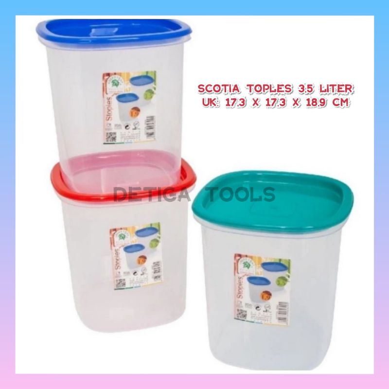 GREEN LEAF 5624 Toples Scotia Makanan Sealware Snack Kerupuk 3,5 Liter Wadah Kedap Udara