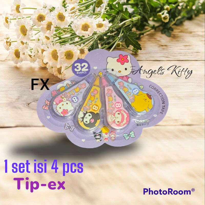 

FX tip-ex correctoons pen karakter 1 set isi 4 pcs