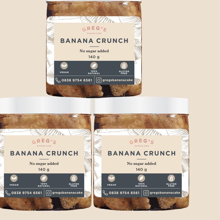 

➺ Set/3 jars Greg’s Banana Crunch 140gr ✴