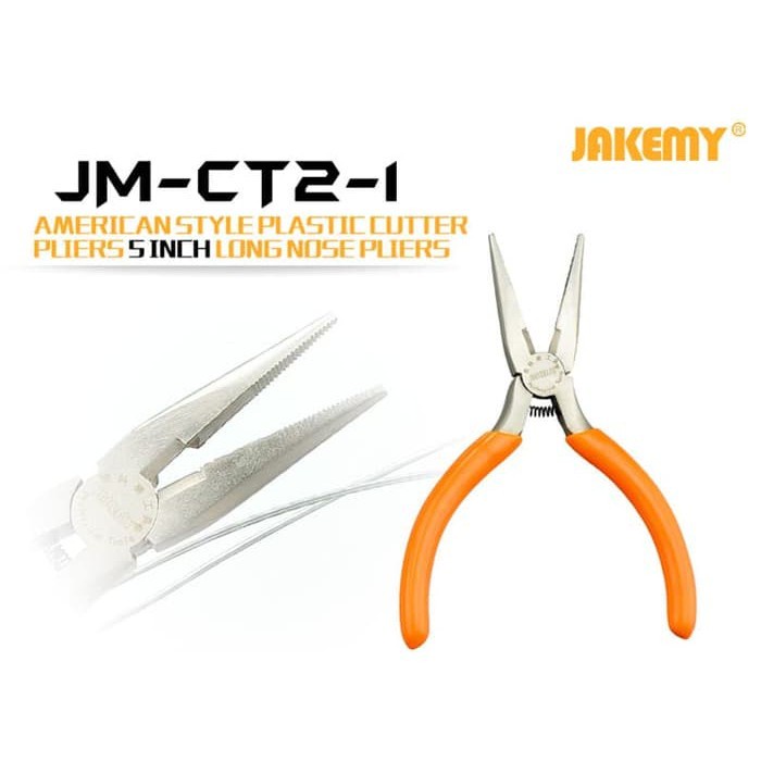 Jakemy Tang Lancip Mini 5inch JM-CT2-1 Pegangan Tangan Karet Anti Slip