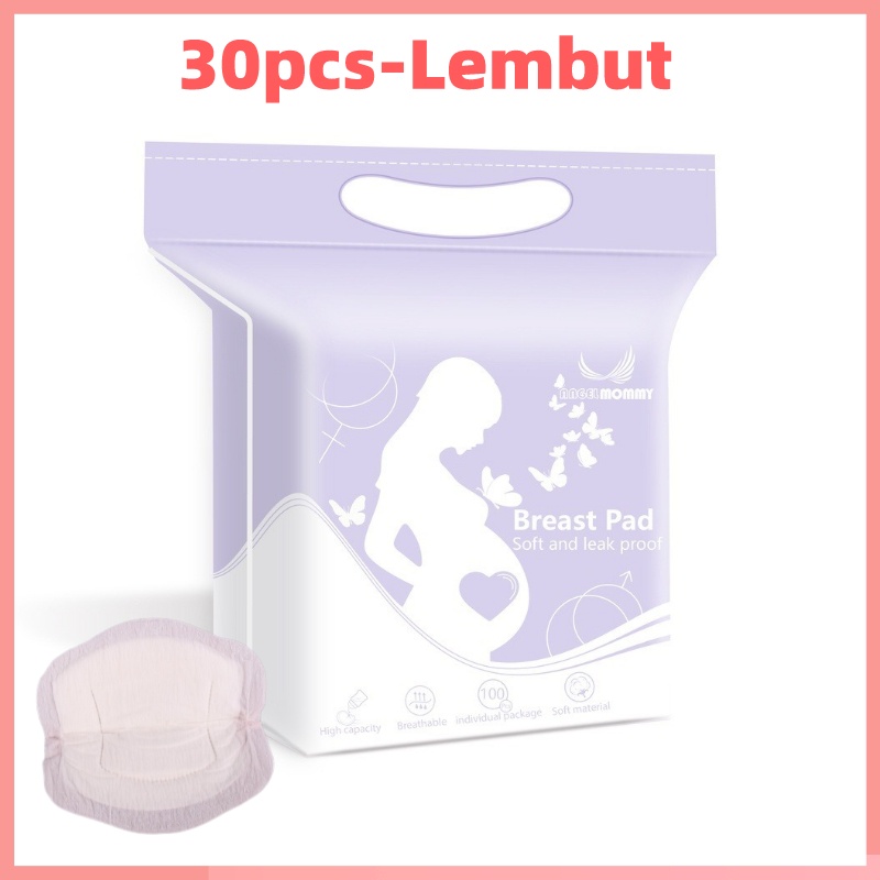 ANGEL MOMMY IBU Bra Menyusui Jumbo Kancing Depan Tanpa Kawat Hamil Murah Bh Menyusui Bahan Katun-Breastpad-ungu/30pcs