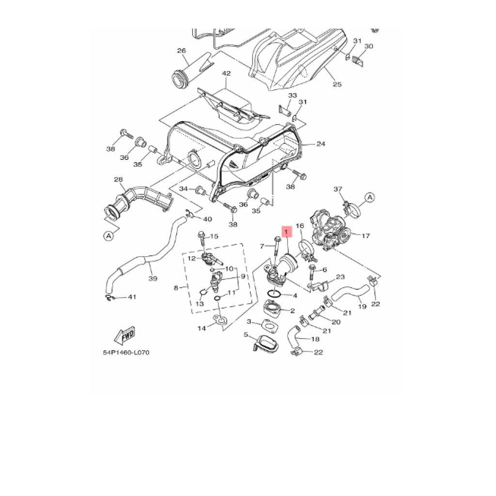 INTAKE MANIFOLD MANIPUL MIO J SOUL GT FINO FI XRIDE X RIDE 115 ORIGINAL YGP 54P-E3585-00