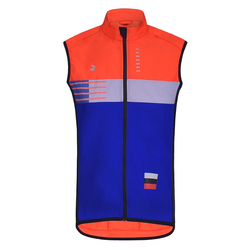 3Second Original Rompi Vest Sepeda Polyester Cycling Jersey Pria Orange 090521