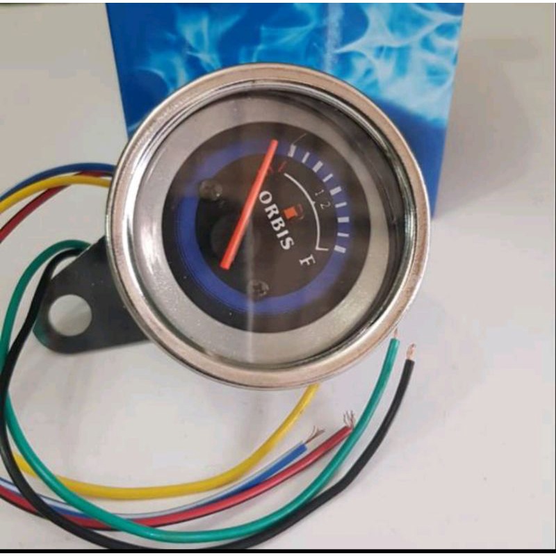 Speedometer jarum Tachometer bulat chrome bohlam kilometer jarum rpm speedometer motor spido