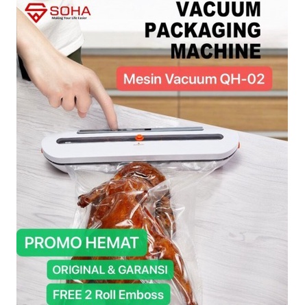 Mesin Vacum Makanan Alat Vakum Kering Basah Sealer Plastik Vakum - Hitam