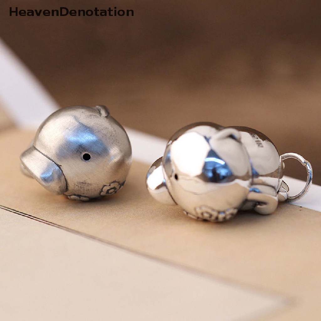 [HeavenDenotation] Vintage Titanium Silver Matte Fortune Cat Ch Kualitas Tinggi Fancy Ornamen Liontin DIY Membuat Perhiasan Kalung Keberuntungan Kucing Liontin HDV