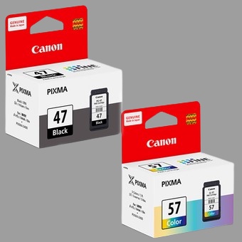 Cartridge Catridge Canon PG 47 hitam + Cl 57 printer Canon E400 E410 E460 E480 E3170 E4270 PRODUK OR