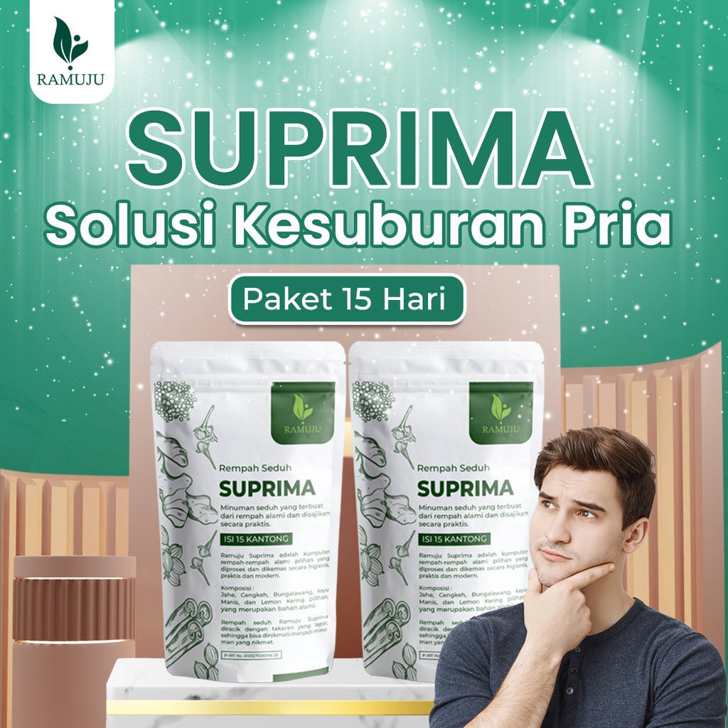 Ramuju Suprima Subur Prima Paket 15 Hari | Kesuburan Pria Meningkatkan Stamina Sperma Encer Ejakulas