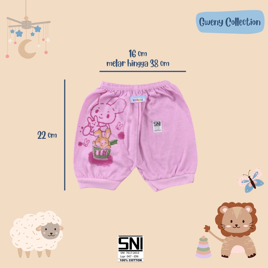 CELANA PENDEK ANAK CELANA POP BAYI PAKAIAN BAYI/NEWBORN UNISEX (SKF W)