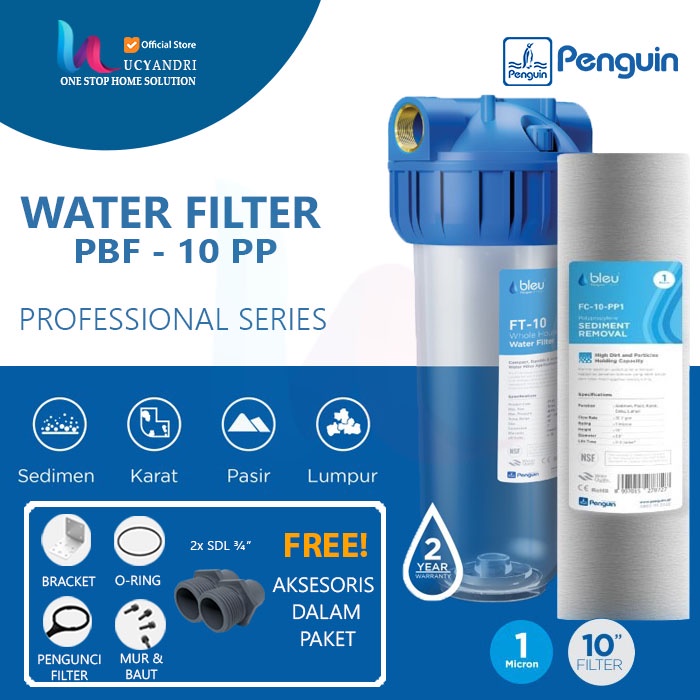 Filter Air Penguin PBF 10 PP PRO Bleu Kuningan 10 inchi Saringan Air