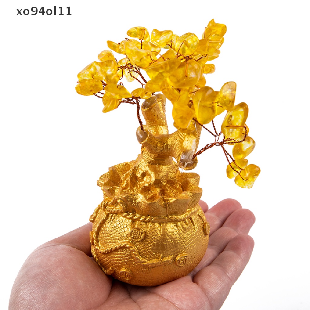 Xo Pohon Uang Kristal Alami Pohon Keberuntungan Feng Shui Money Tree Home Decor OL