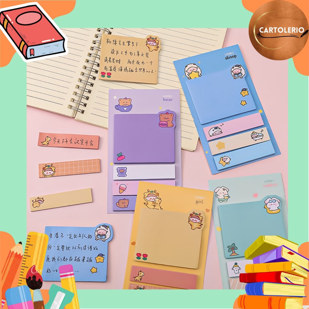 

Sticky Note Dan Pembatas Buku Karakter Lucu 4 In 1 AT0073