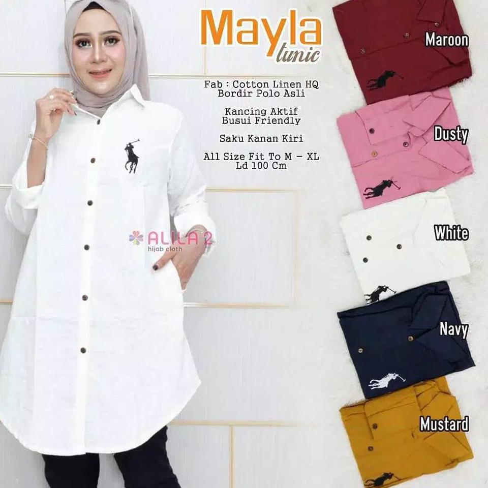 [ART. 654879] [COD] Shazfa.apparel - Pakaian Muslim Wanita Mayla Tunik F King Tunik & M King Tunik