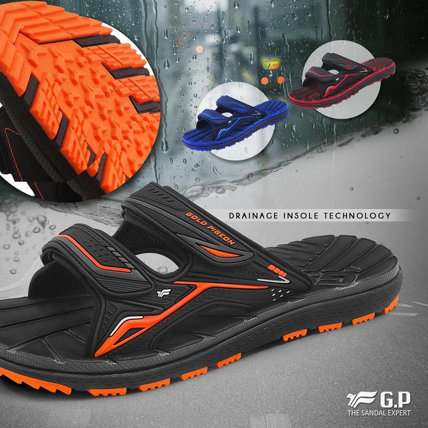 ℮ Gold Pigeon Sandal Selop Pria Drainage Yukon G0594 G2269 ♜