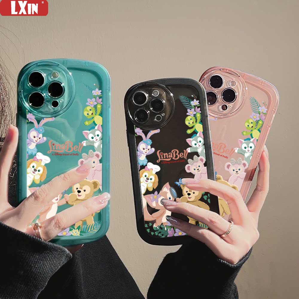 Soft Case OPPO A57 2022 A77 2022 A77S A16K A16E A15 A15S A31 2020 A3S A12E A53 2020 A54 A5S A12 F9 Realme C1 Kartun LinaBell Dan Little Rabbit Bear Fasion Silikon Penutup Telepon