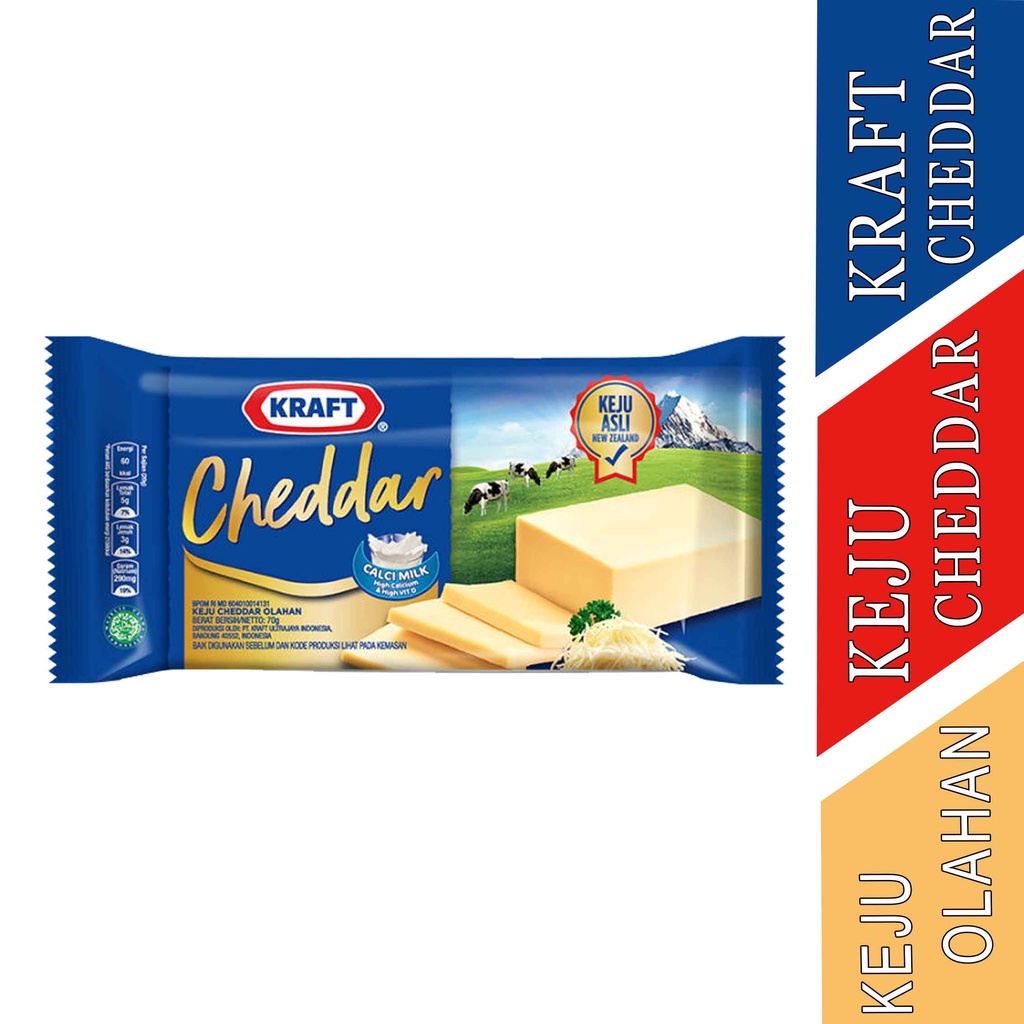 

Keju- Kraft- Cheddar Cheese- 70g