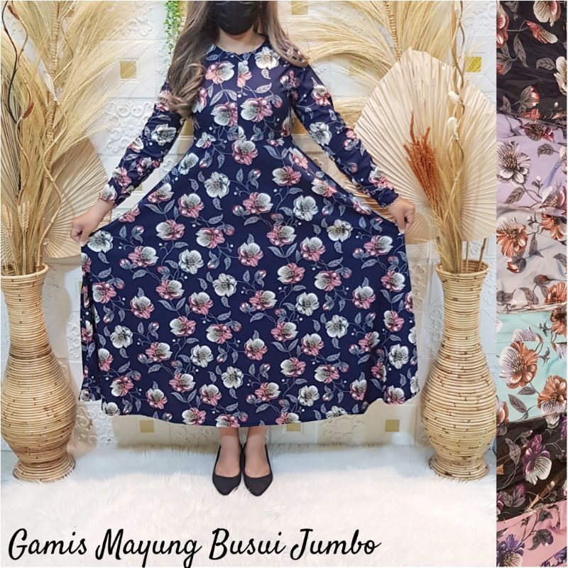 gamis mayung motif bunga/ voxy