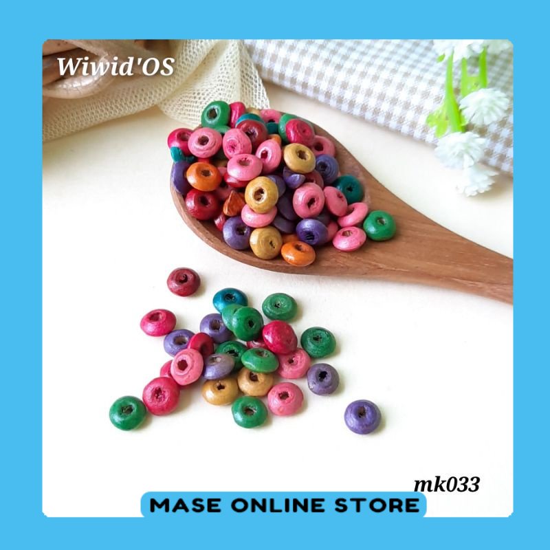 MST (10 gram) MANIK KAYU BULAT PIPIH 7 MM MK033 MASESTORE