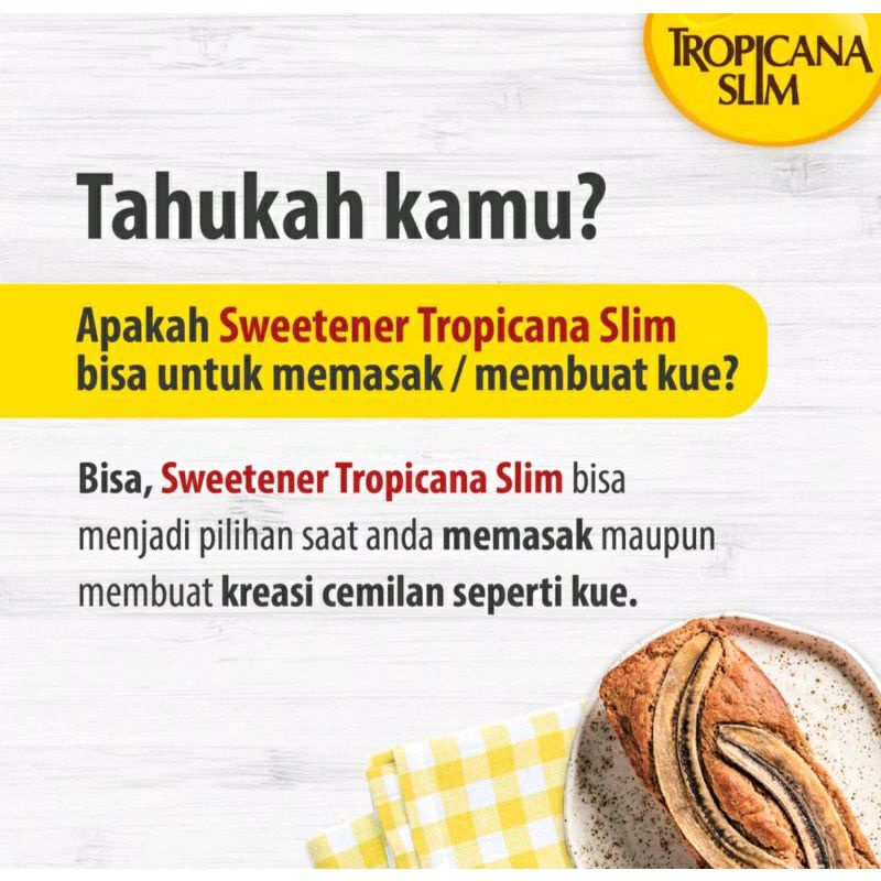 Tropicana Slim Sweetener Saxhet Diabetasol Stevia Gula Rendah Kalori murah