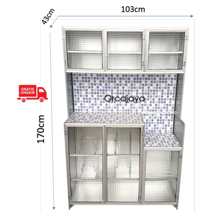 Terlaris Rak Piring/Lemari Piring/Rak Magic Com/Rak Kompor/Rak Piring Aluminium