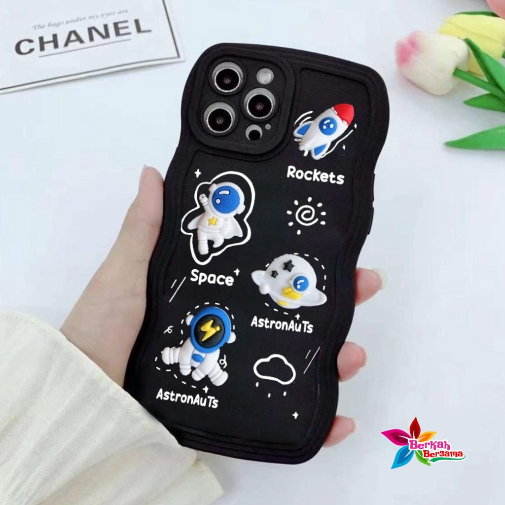 SS141 SOFTCASE 3D ASTRONOUT FOR IPHONE 6 6+ 7 8 7+ 8+ X XS MAX 11 12 13 14 PRO MAX BB7721