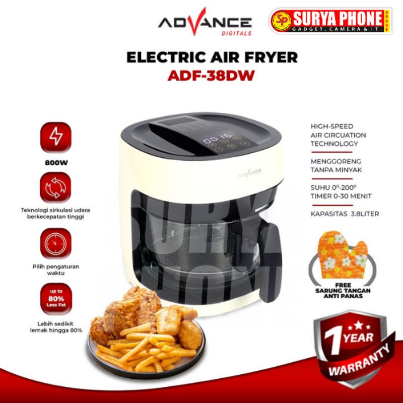 ELECTRIC AIR FRYER ADVANCE ADF-38DW