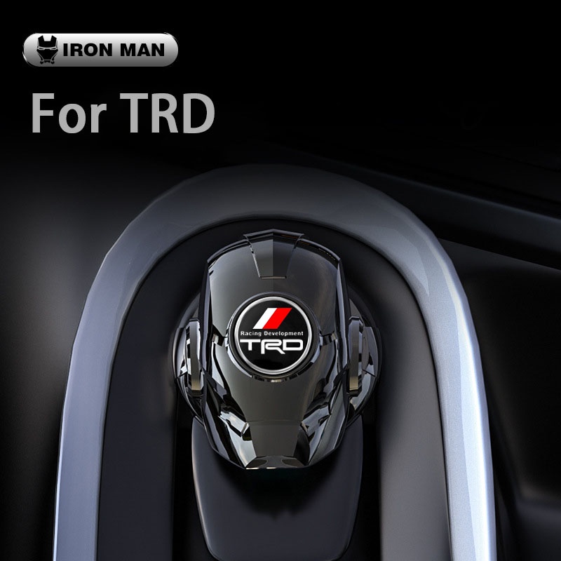 Gr Sport Mobil Modifikasi Tombol Satu Tombol Start GR Gazoo Racing Ignition Switch Rotating Cover Pelindung Iron Man Car Styling Untuk Aksesoris Toyota