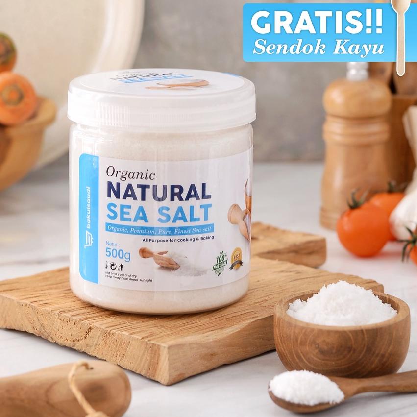 

۩ Sea Salt Pure Organic Garam Laut Alami Premium Natural Asli 100% / Seasalt Fine Grain Organik non GMO Garam Mpasi Halus ◊
