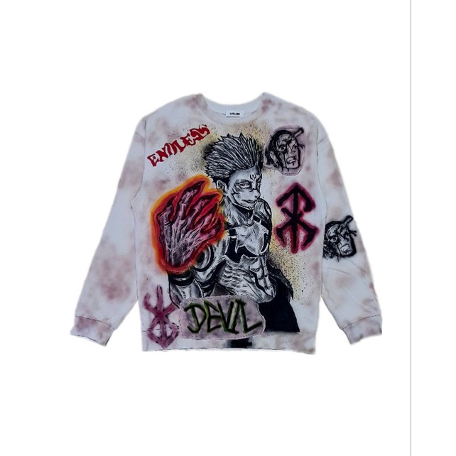 Crewneck custom design rework anime// sukuna