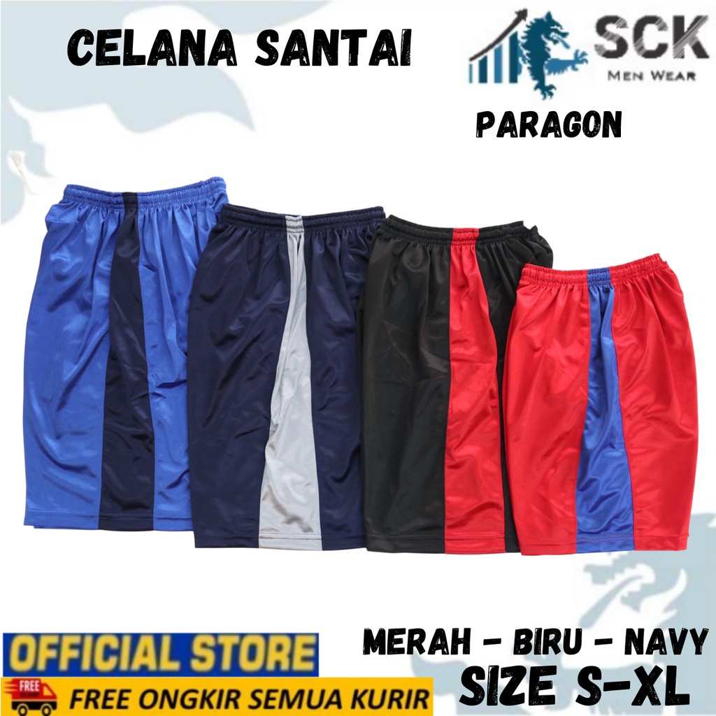 Celana Pendek Paragon Olahraga Basket Warna Kombinasi Halus / Kolor Pria Santai Hangout - sckmenwear GROSIR