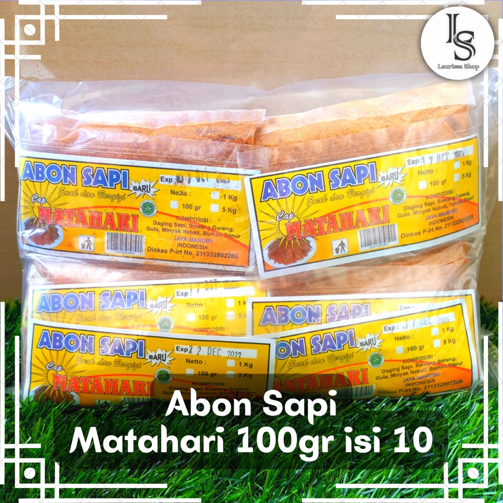 

Abon Sapi Matahari 100 gram isi 10 - Abon Sapi Enak, Abon Sapi Terenak, Abon Sapi 100 gram, Abon Sapi 1 ons, Abon Sapi Rencengan