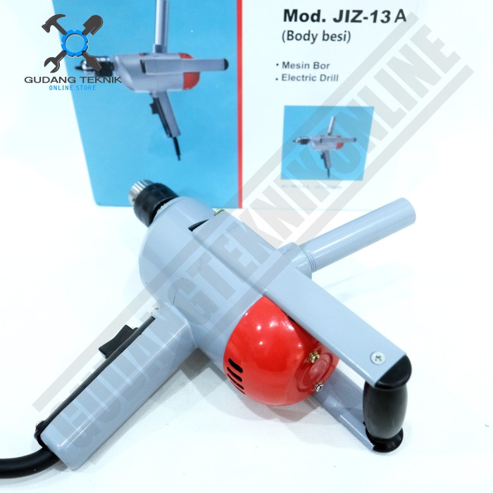 MESIN BOR TANGAN J1Z-13 MODERN Besi Beton Tembok 13mm 420 Watt / Electric Iron Drill Body Besi 13 mm 420W J1Z 13 MODERN