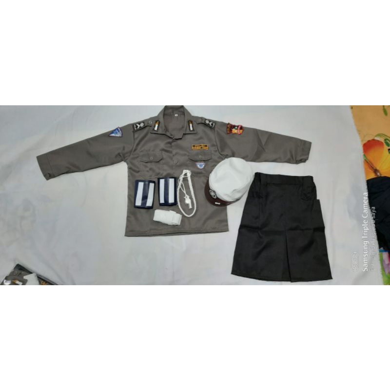 BAJU POLISI ANAK TK KOSTUM KARNAVAL PAKET KOMPLIT