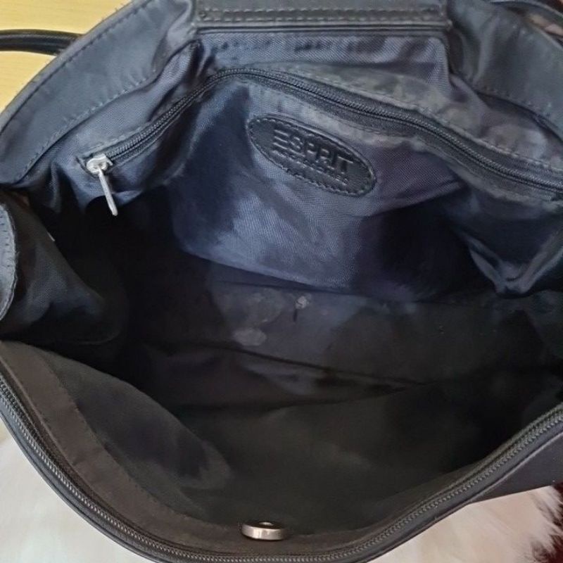 TAS KULIT ESPRIT BLACK PRELOVED ORI