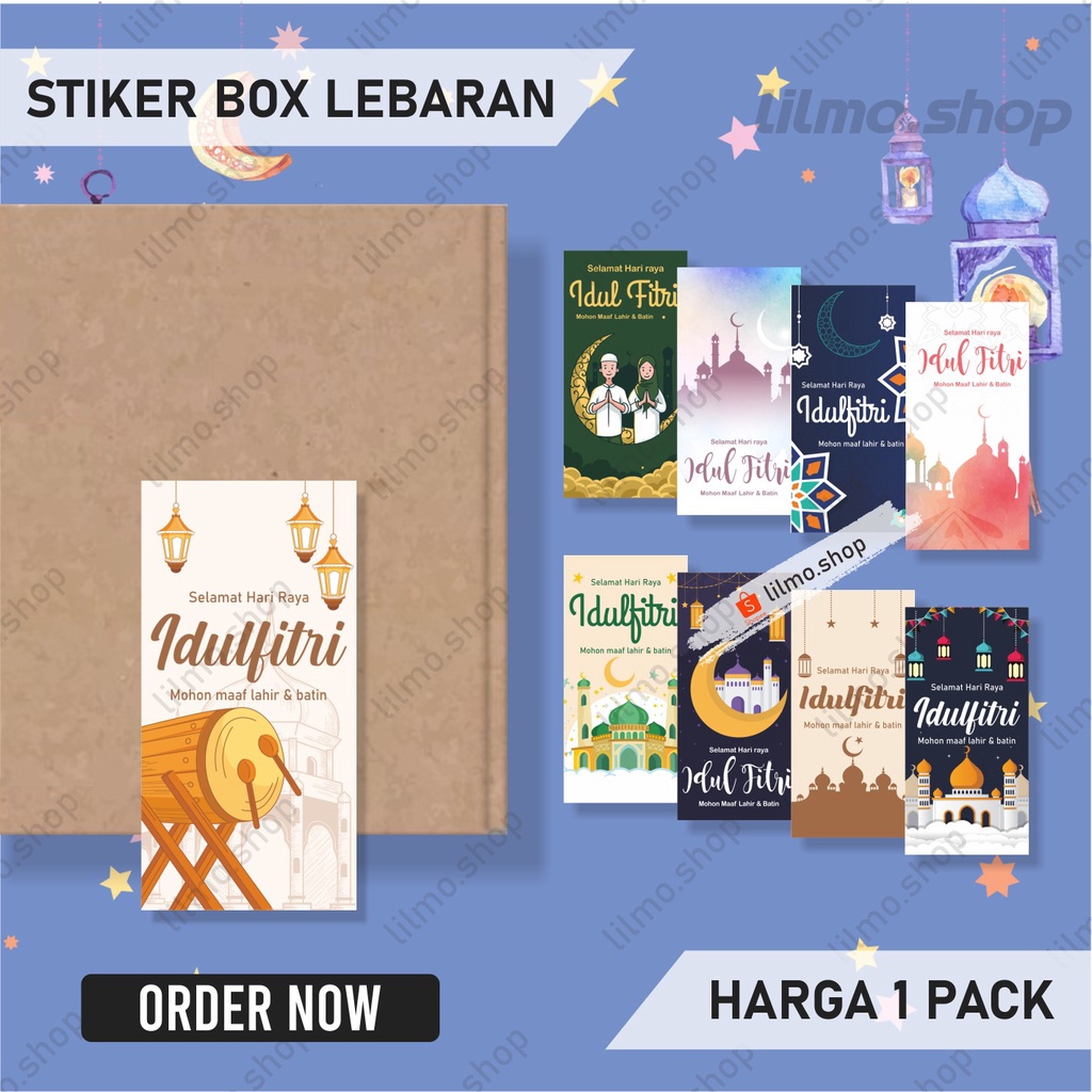 

(HARGA PER PACK) Stiker Box Lebaran, Stiker Segel Box Idul Fitri, Stiker Lebaran, Stiker Idul Fitri, Stiker Kue Lebaran