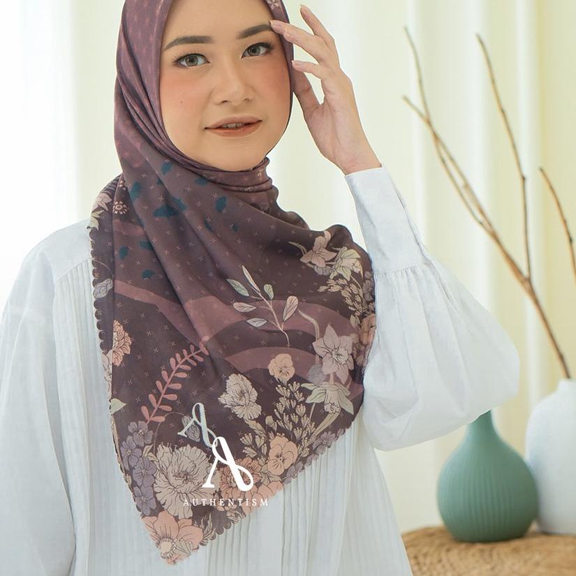 ♪ KERUDUNG SEGI EMPAT MOTIF VOAL ULTRAFINE PREMIUM LASERCUT AUTHENTISM KALEENA SERIES ♦