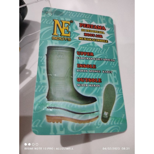 SEPATU ANTI BANJIR New Era Boots  39 - 43 / Boot Karet Tinggi /  Boots Hijau
