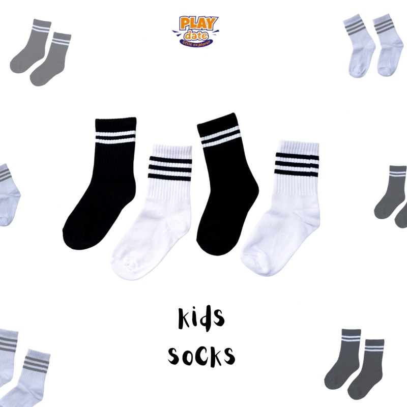 Playdate Kaos Kaki Anak Bayi Laki Laki Cowok Perempuan Cewek Korea Lucu Kaus Kaki Anak Angkle Socks Kaos Kaki Semata Kaki Anak