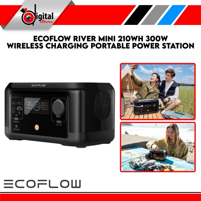 ECOFLOW RIVER MINI 210WH 300W WIRELESS CHARGING PORTABLE POWER STATION #ORIGINAL