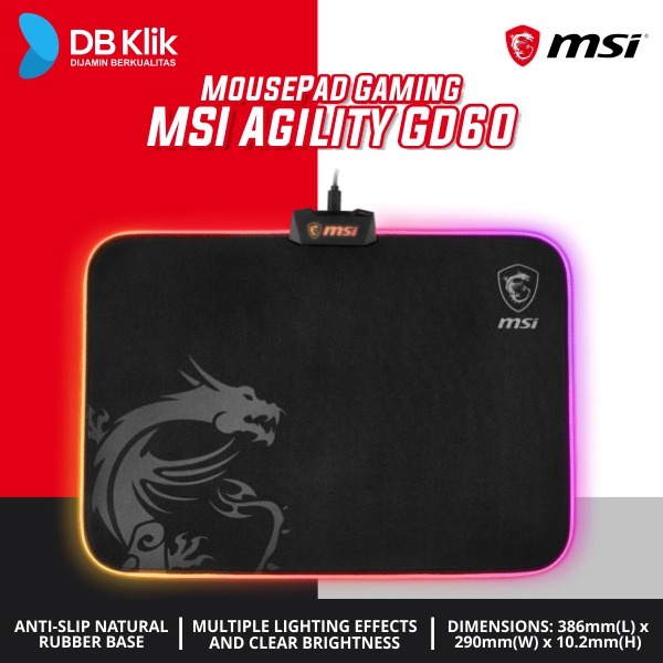 MousePad Gaming MSI Agility GD60 Single - MSI AGILITY GD 60 Mouse Pad