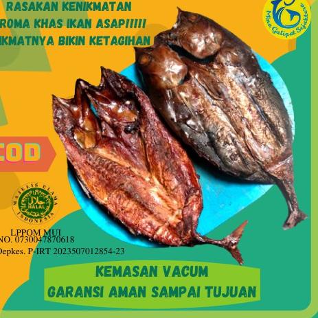 

Ready Stok IKAN ASAP CAKALANG FUFU PANGGANG INSTAN kemasan vacum berat segar 800 G