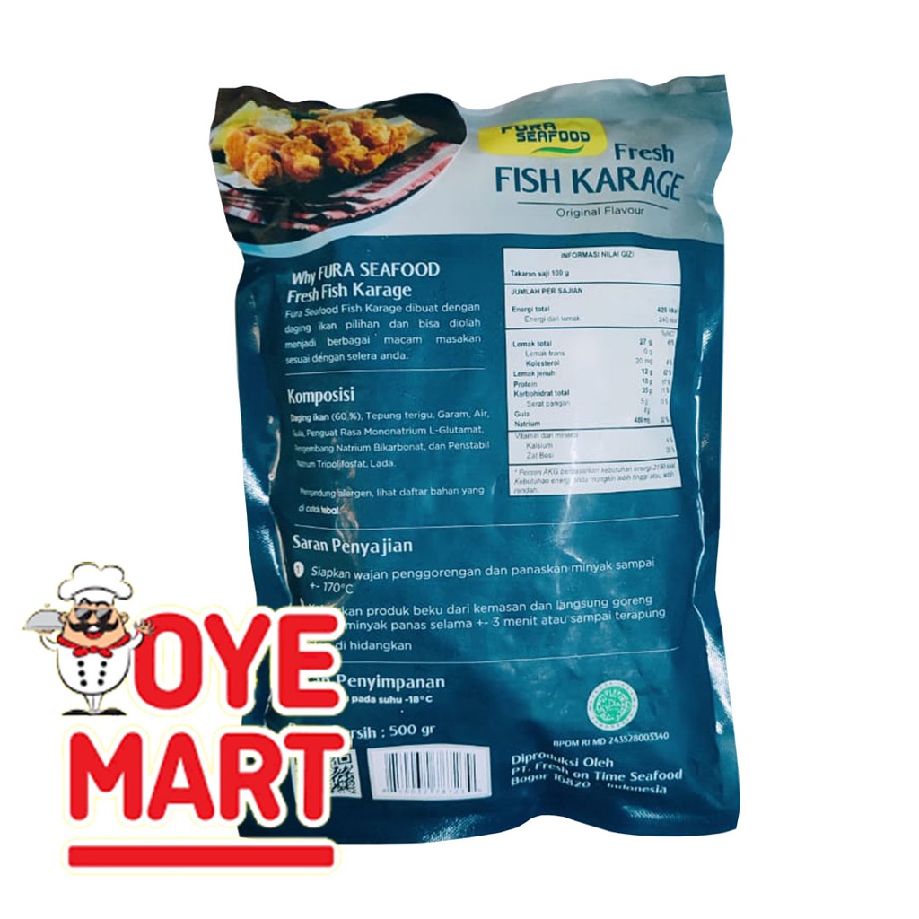 FURA SEAFOOD FRESH FISH KARAGE 500GR IKAN KARAGE