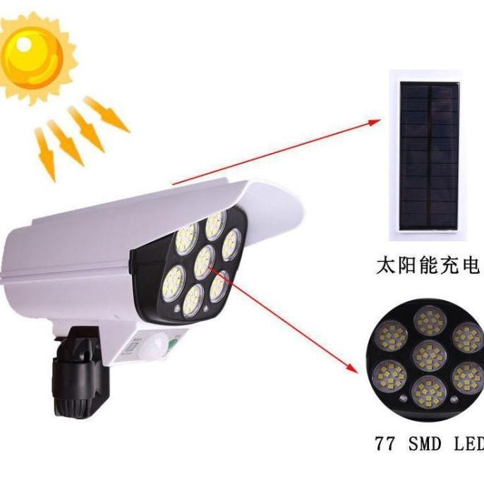 Terlaris Lampu Dinding Model Cctv Solar Charge Tenaga Surya Matahari