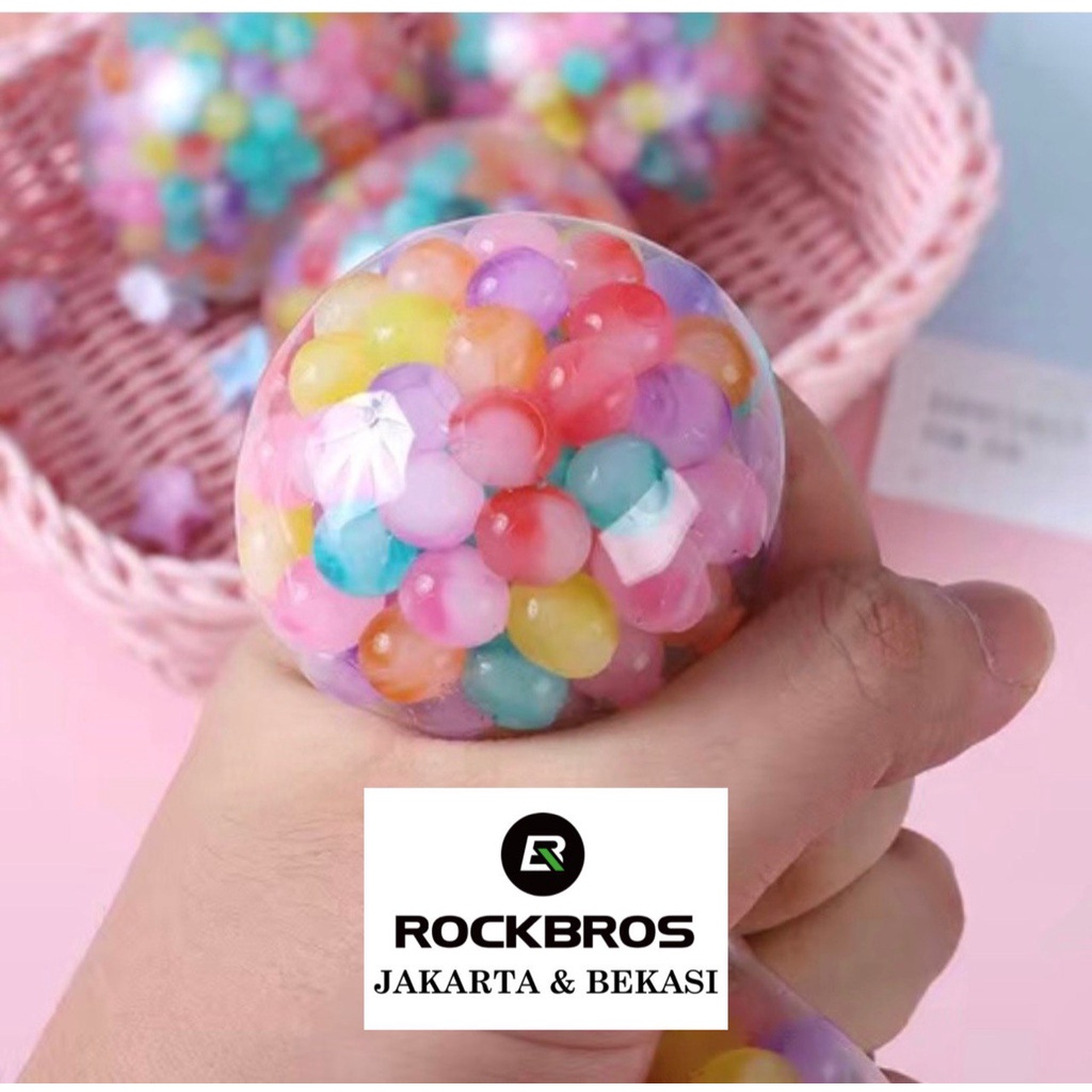 Squishy Jelly Ball Bola DNA Stress Relieve Fidget Toys Squeeze Sensory Toy Mainan Anak Relief Autism ADHD Slime Edukasi Edukatif